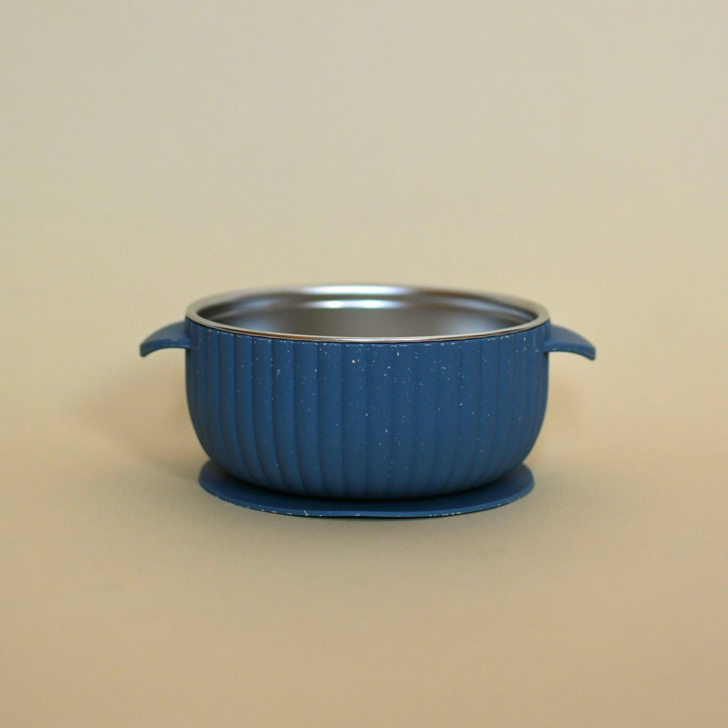 NR MINIKA STAINLESS & SILICONE BOWL | INDIGO
