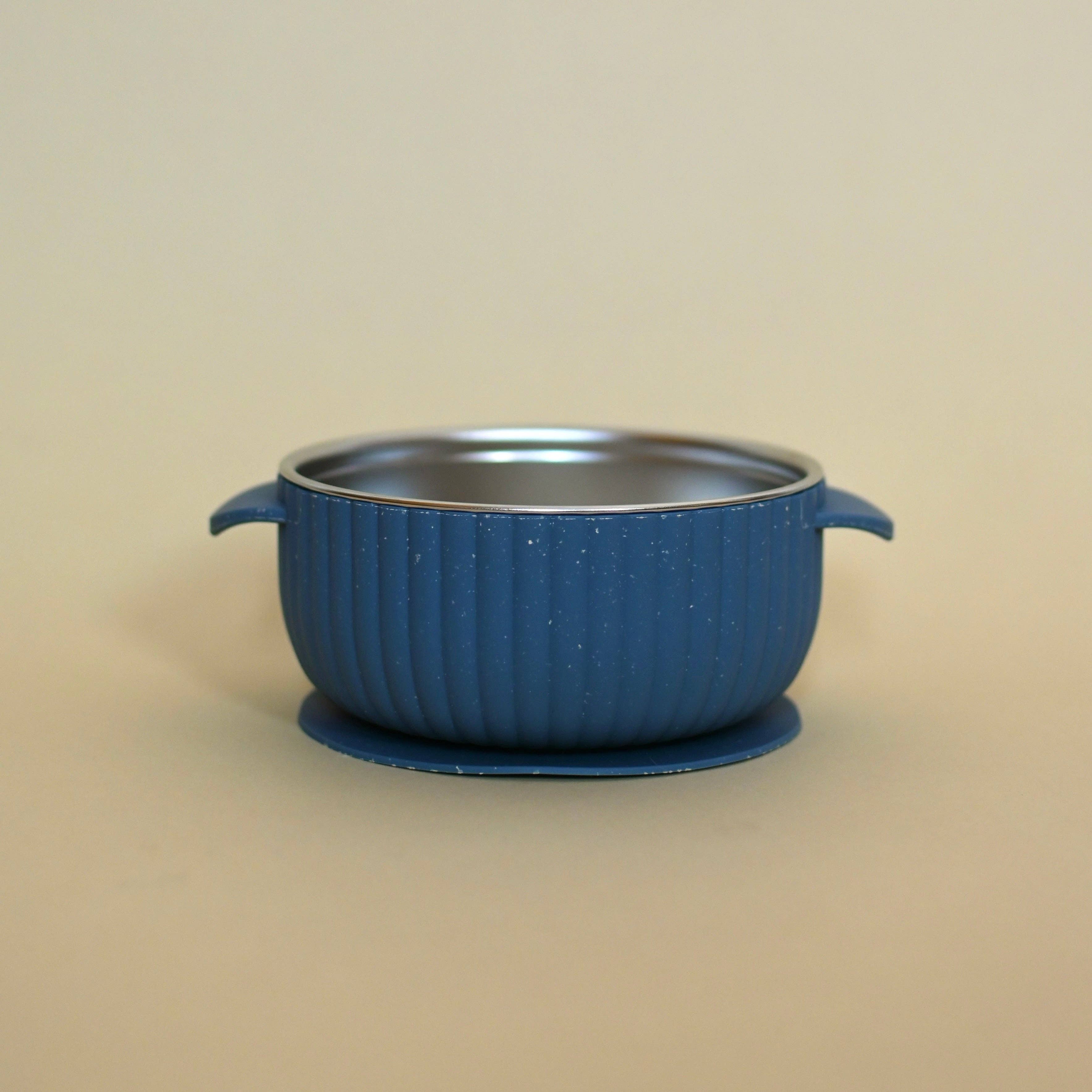 NR MINIKA STAINLESS & SILICONE BOWL | INDIGO
