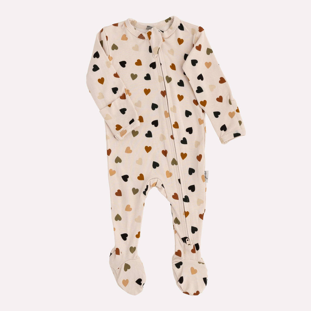 NR PIP + PHEE BAMBOO FOOTED SLEEPER | CARAMEL SMILEYS