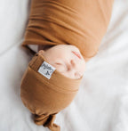 NR COPPER PEARL TOP KNOT HAT | CAMEL