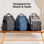 NR KEABABIES DIAPER BAG BACK PACK | STEEL BLUE