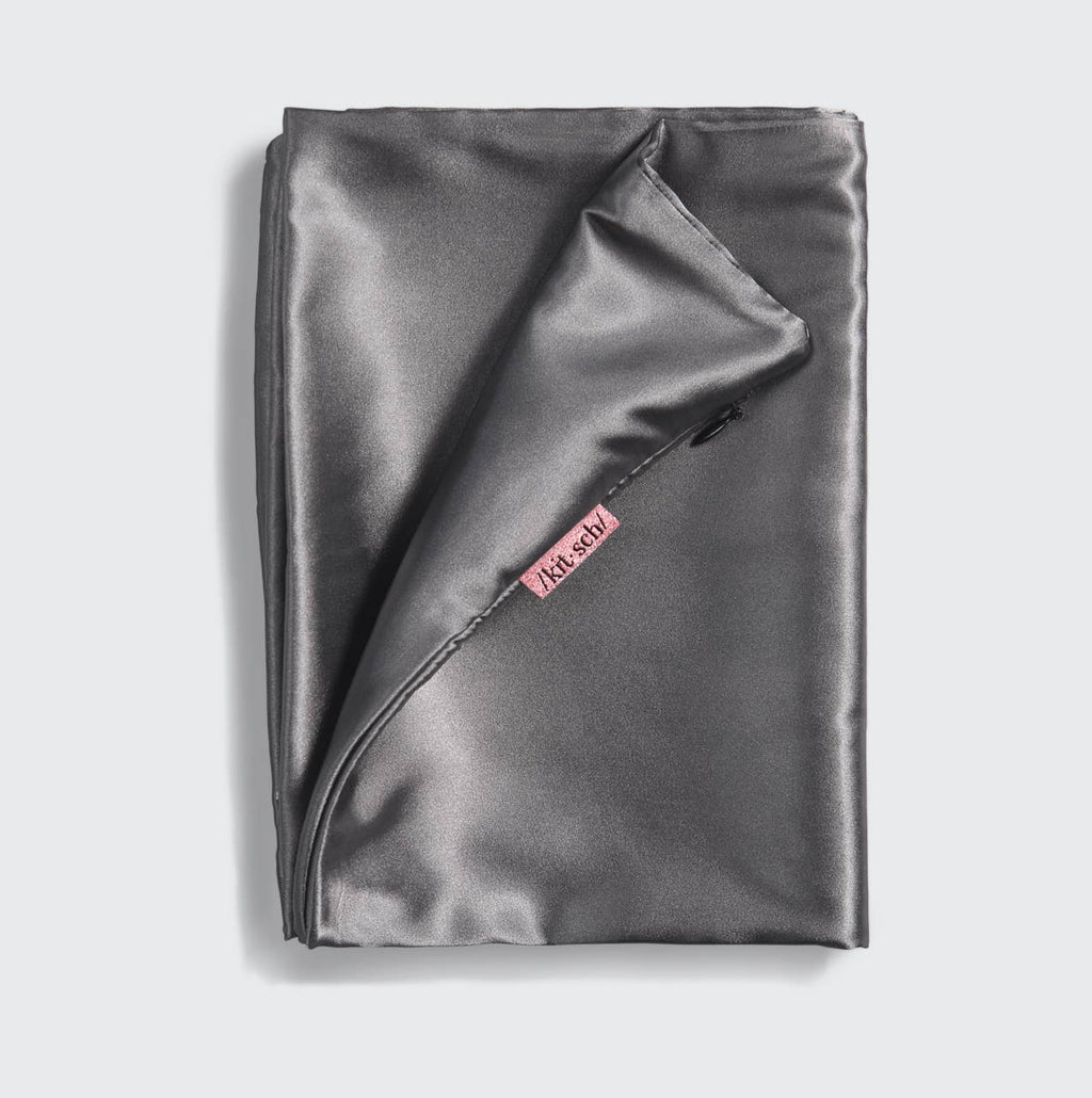 NR KITSCH SATIN PILLOWCASE | CHARCOAL