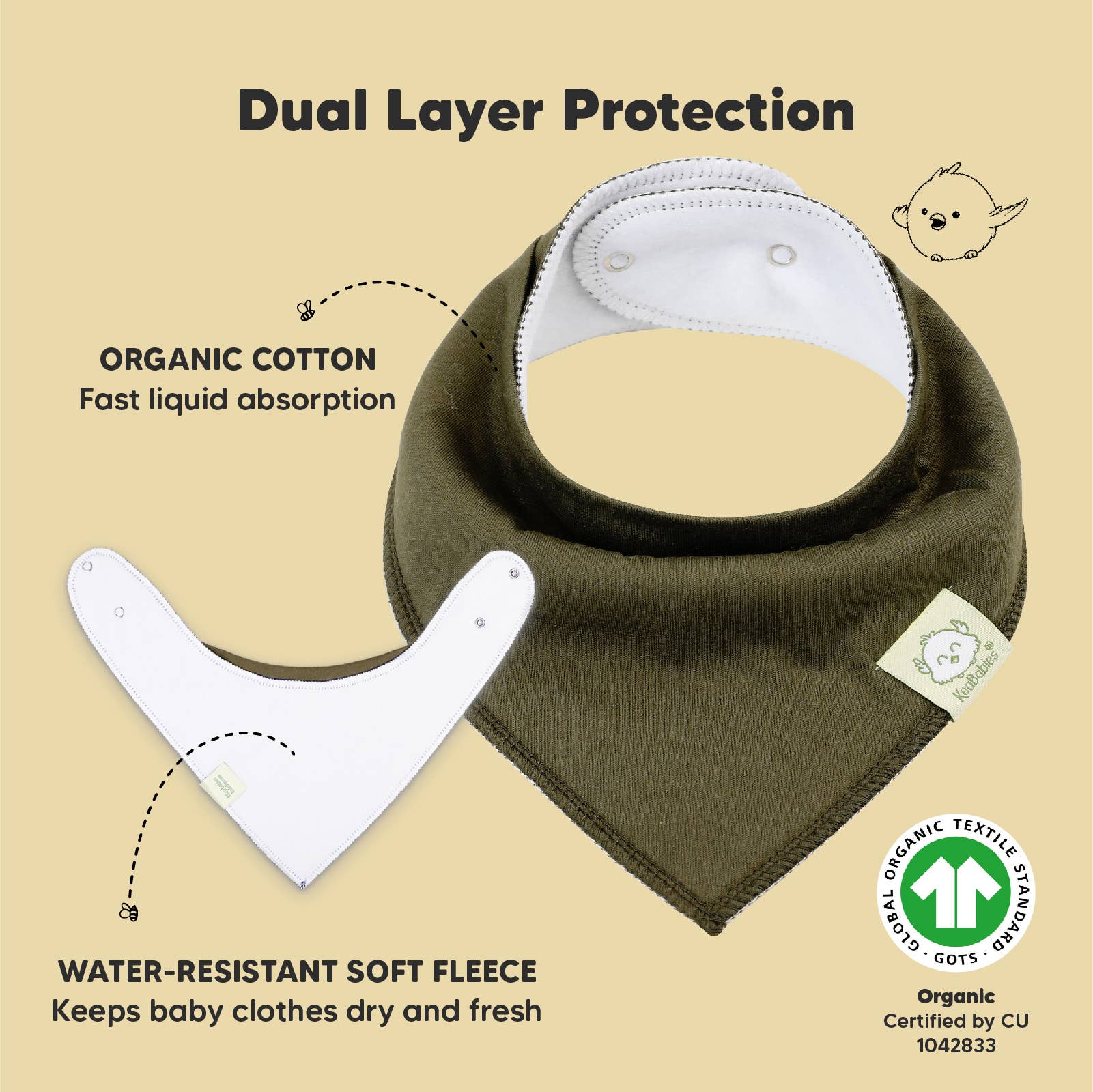 NR KEABABIES BABY BANDANA BIBS | 8-PACK | HUNTER