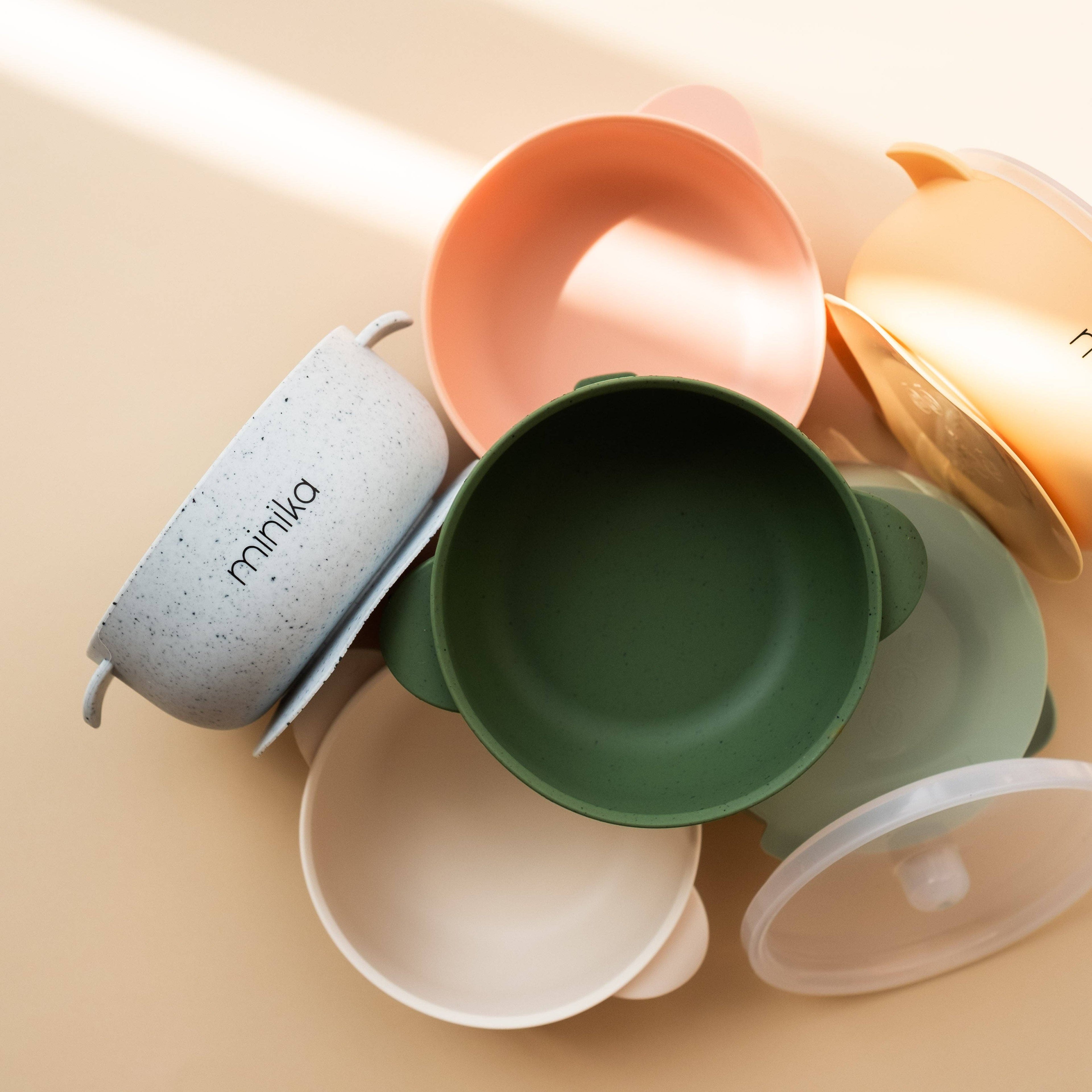 NR MINIKA SILICONE BOWL + LID | SAGE