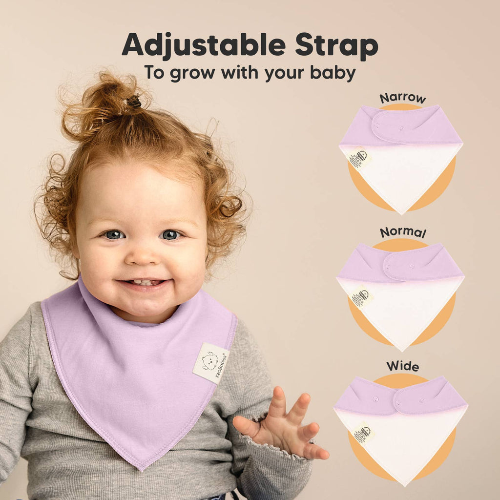 NR KEABABIES BABY BANDANA BIBS | 8-PACK | LILAC