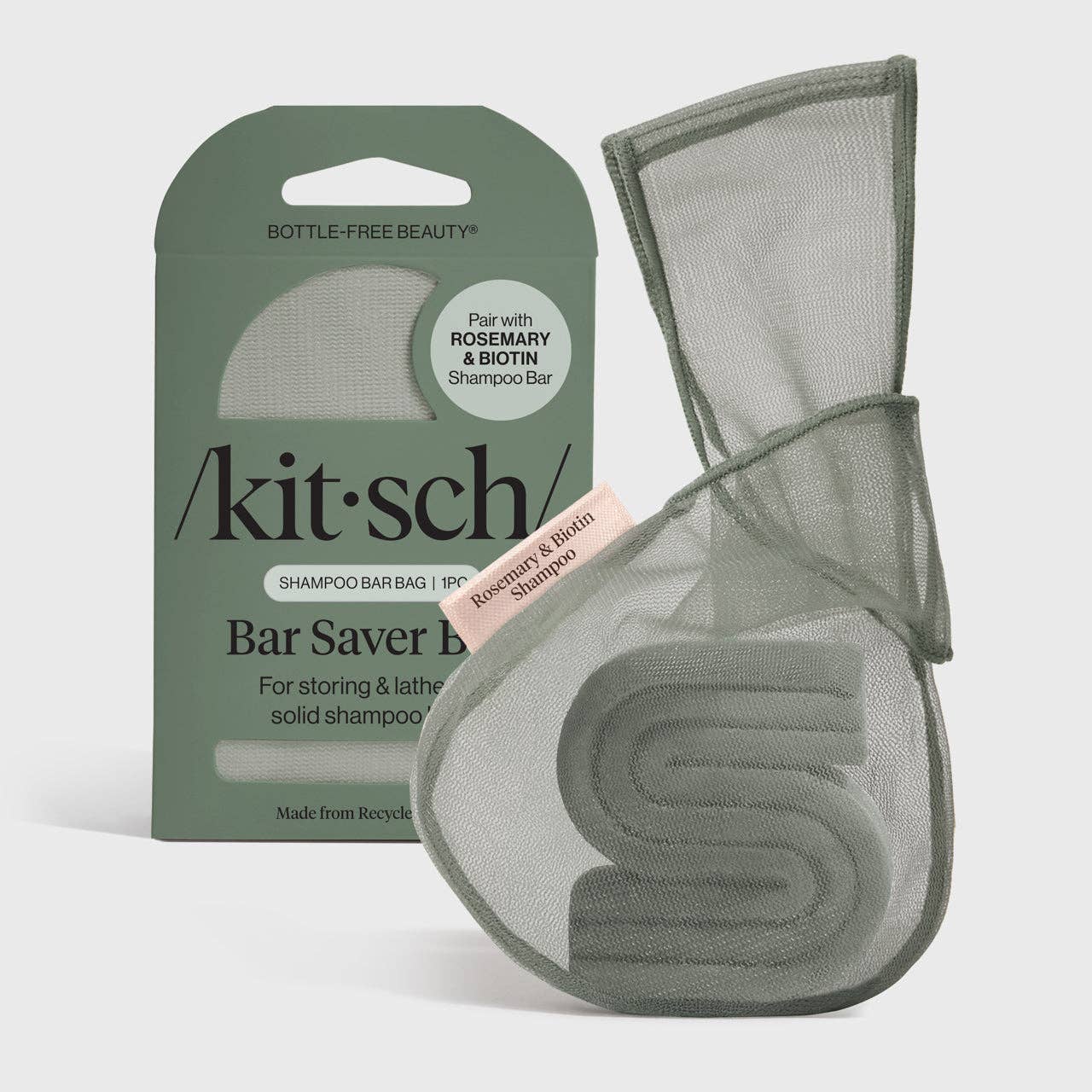 NR KITSCH SHAMPOO BEAUTY BAR SAVER BAG | GREEN