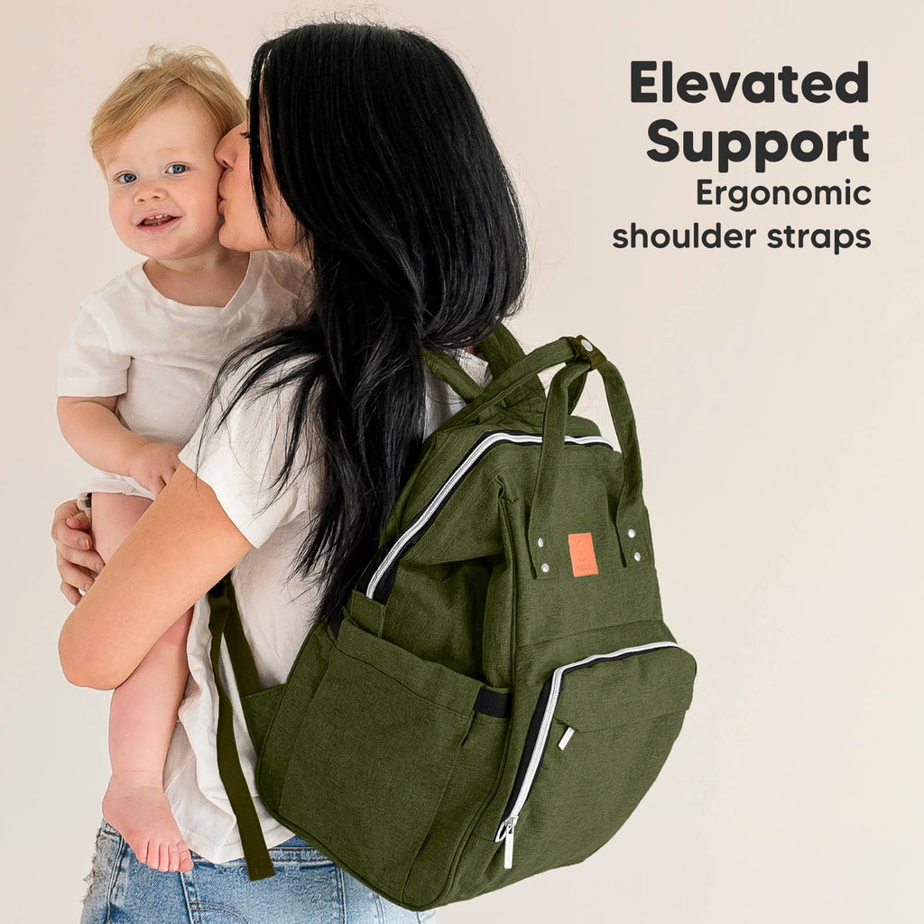 NR KEABABIES DIAPER BAG BACK PACK | OLIVE