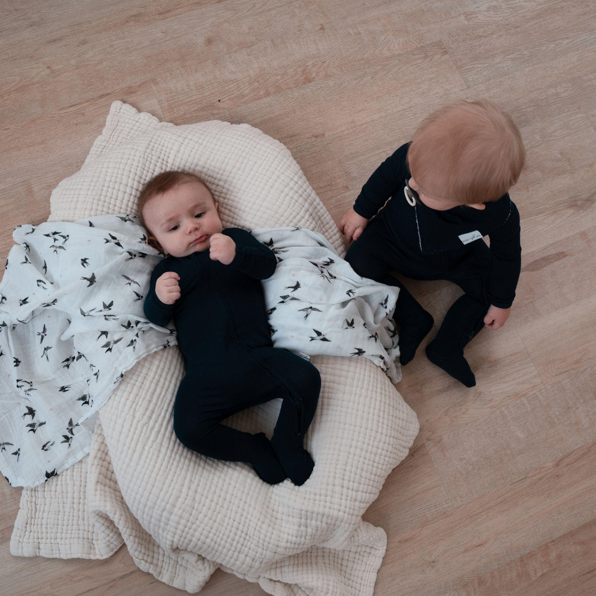 NR PIP + PHEE BAMBOO FOOTED SLEEPER | ARCTIC BLUE | 0-3