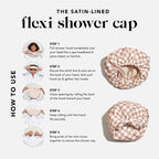 NR KITSCH SATIN LINED FLEXI SHOWER CAP