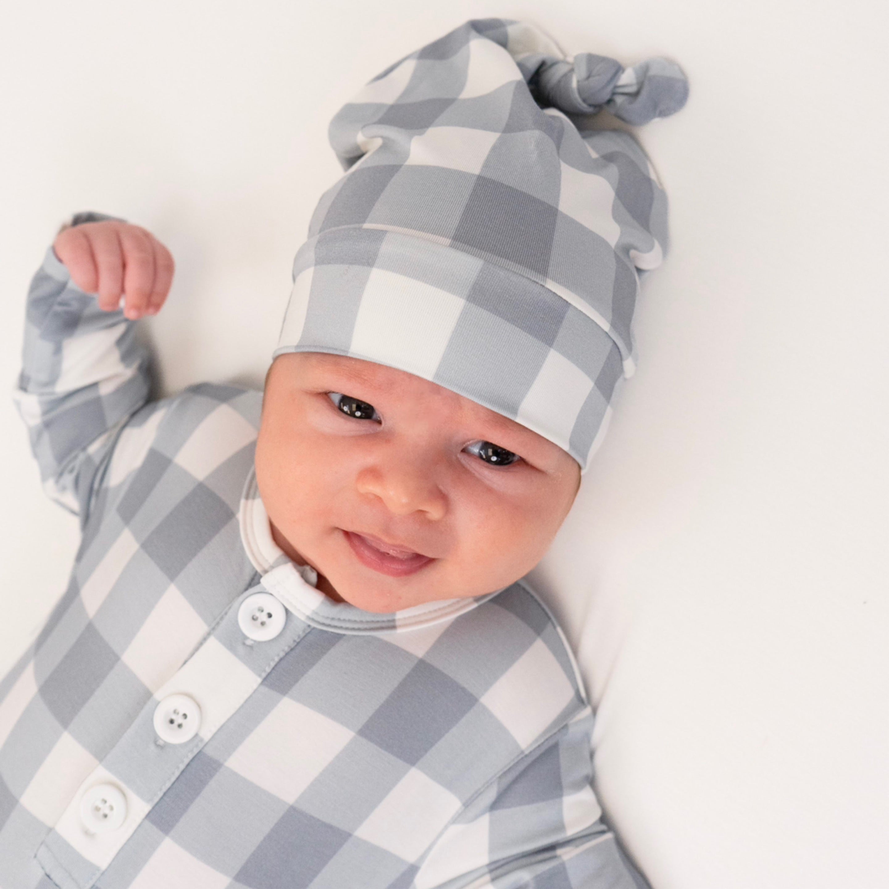 NR BELAN J KNOTTED HAT | DENIM PLAID