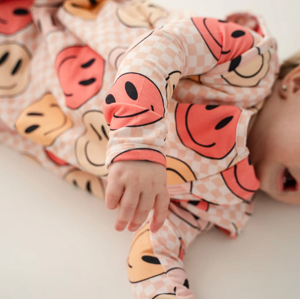 NR PIP + PHEE SLEEP BAG | PEACH SMILEYS | 1.0 TOG