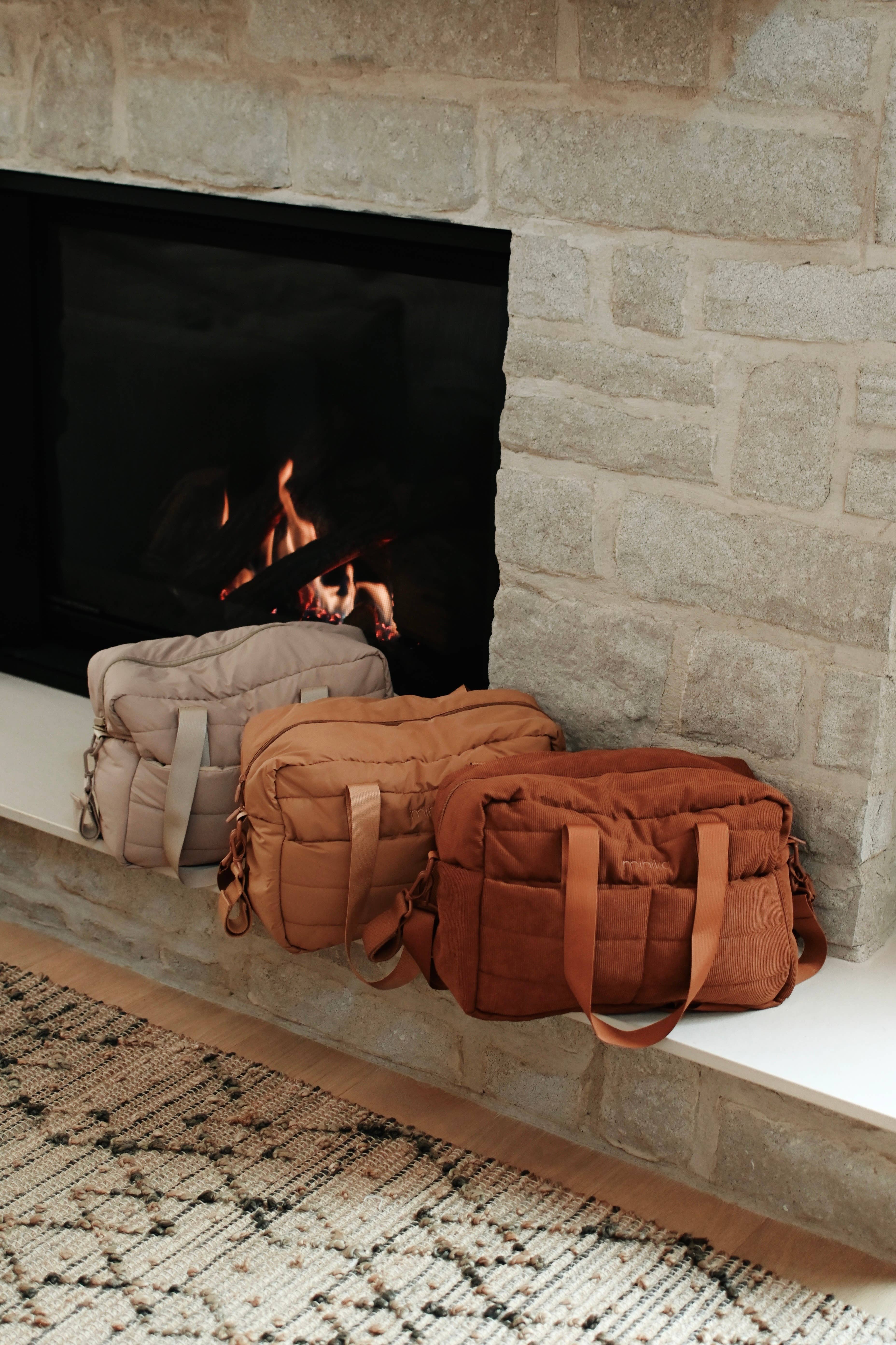 NR MINIKA DIAPER BAG | CORDUROY RUST