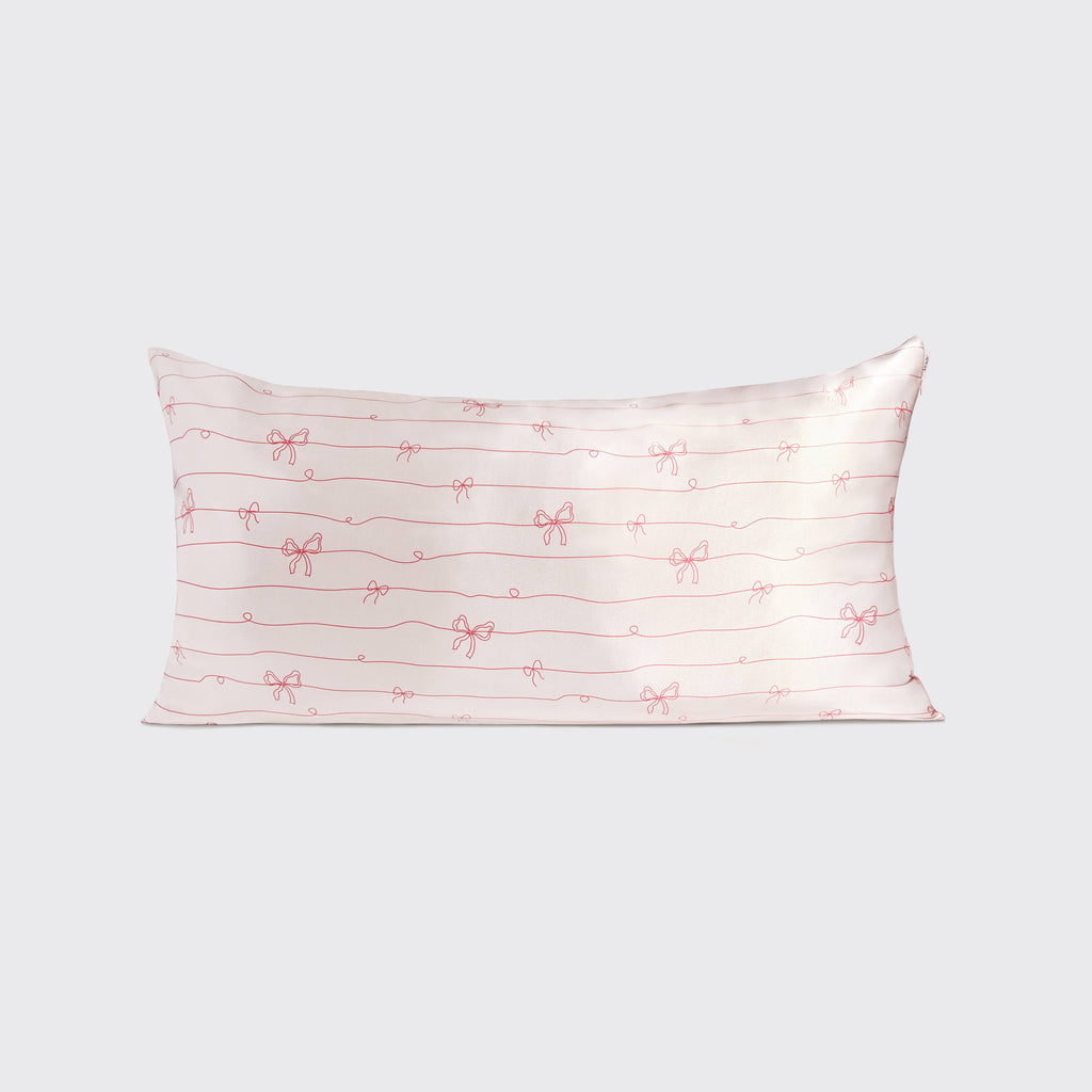 NR KITSCH KING SATIN PILLOWCASE | STRIPED BOWS