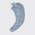 NR KITSCH PLUSH MICROFIBRE HAIR TOWEL TURBAN | COASTAL BLUE