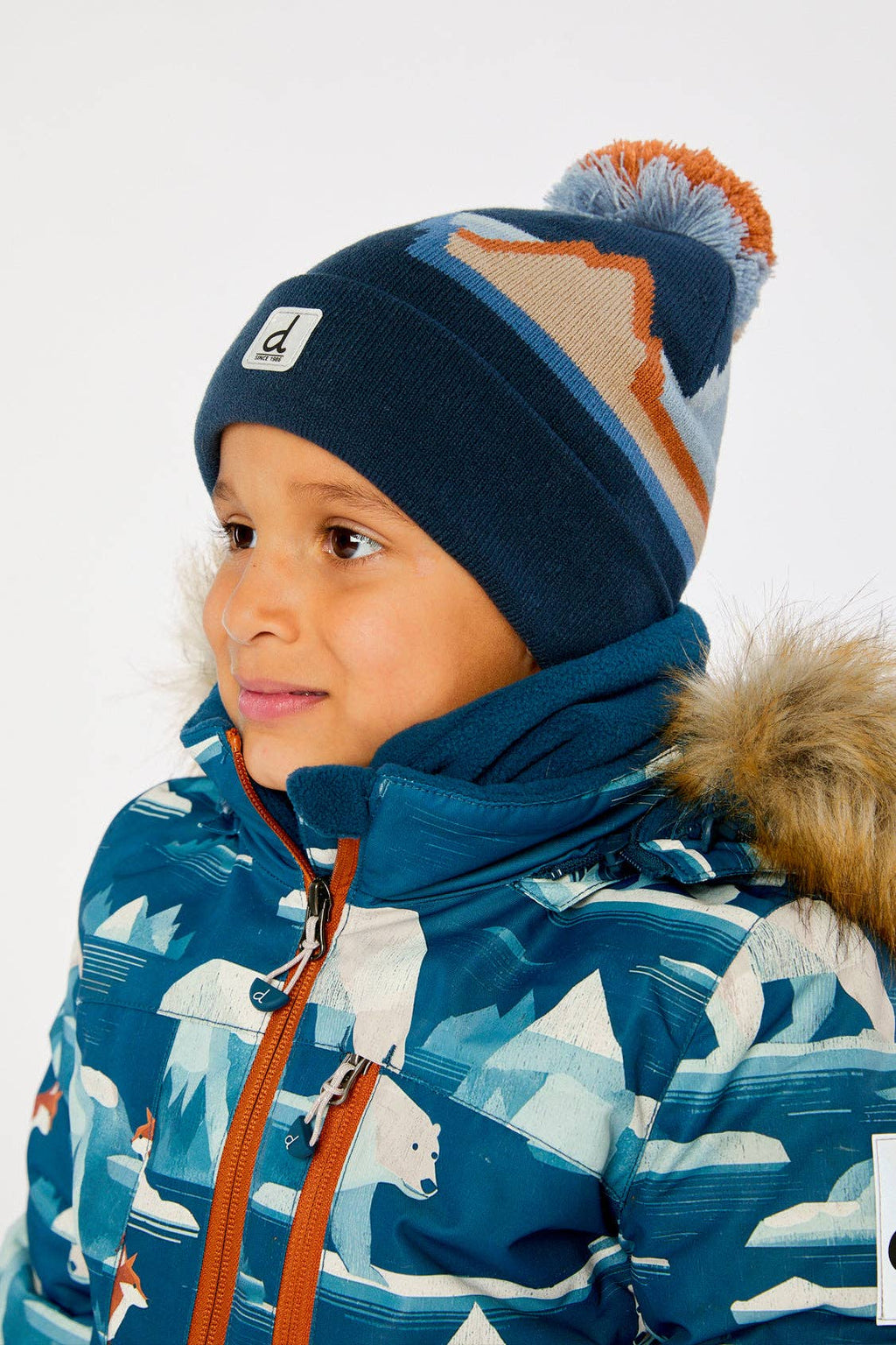 NR DEUX PAR DEUX WINTER KNIT HAT MOUNTAIN JACQUARD