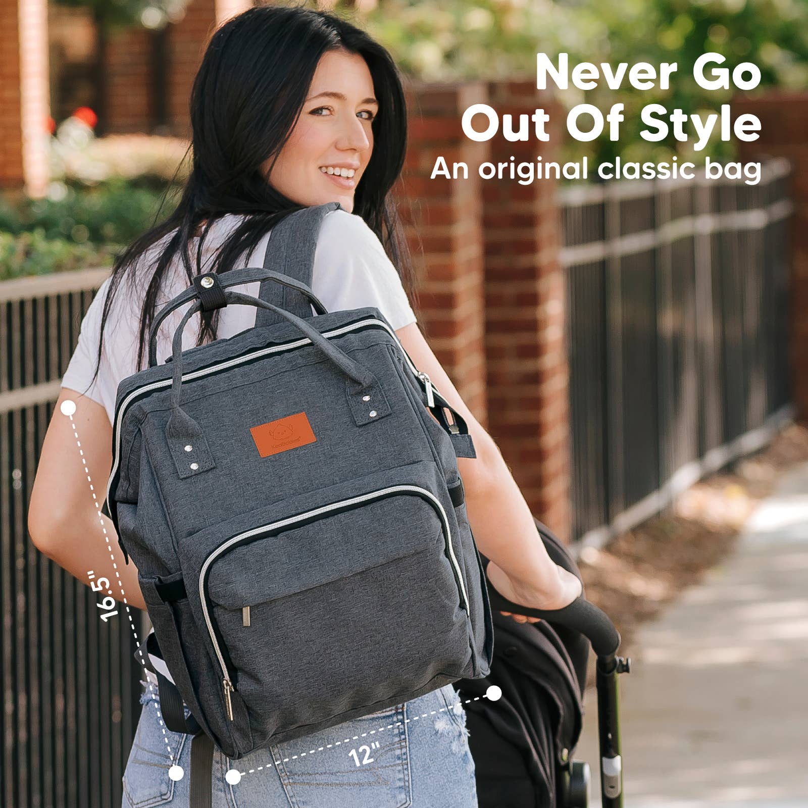 NR KEABABIES DIAPER BAG BACK PACK | MYSTIC GRAY