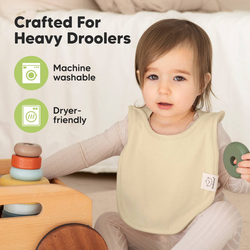 NR KEABABIES 8-PACK HALLO DROOL BIBS | TERRACOTTA