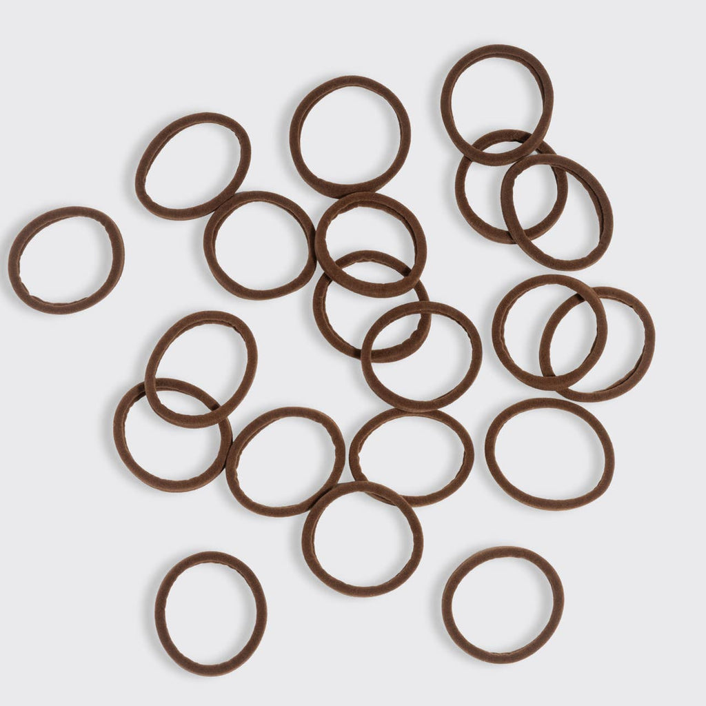 NR KITSCH NYLON ELASTICS 20pc | CHOCOLATE