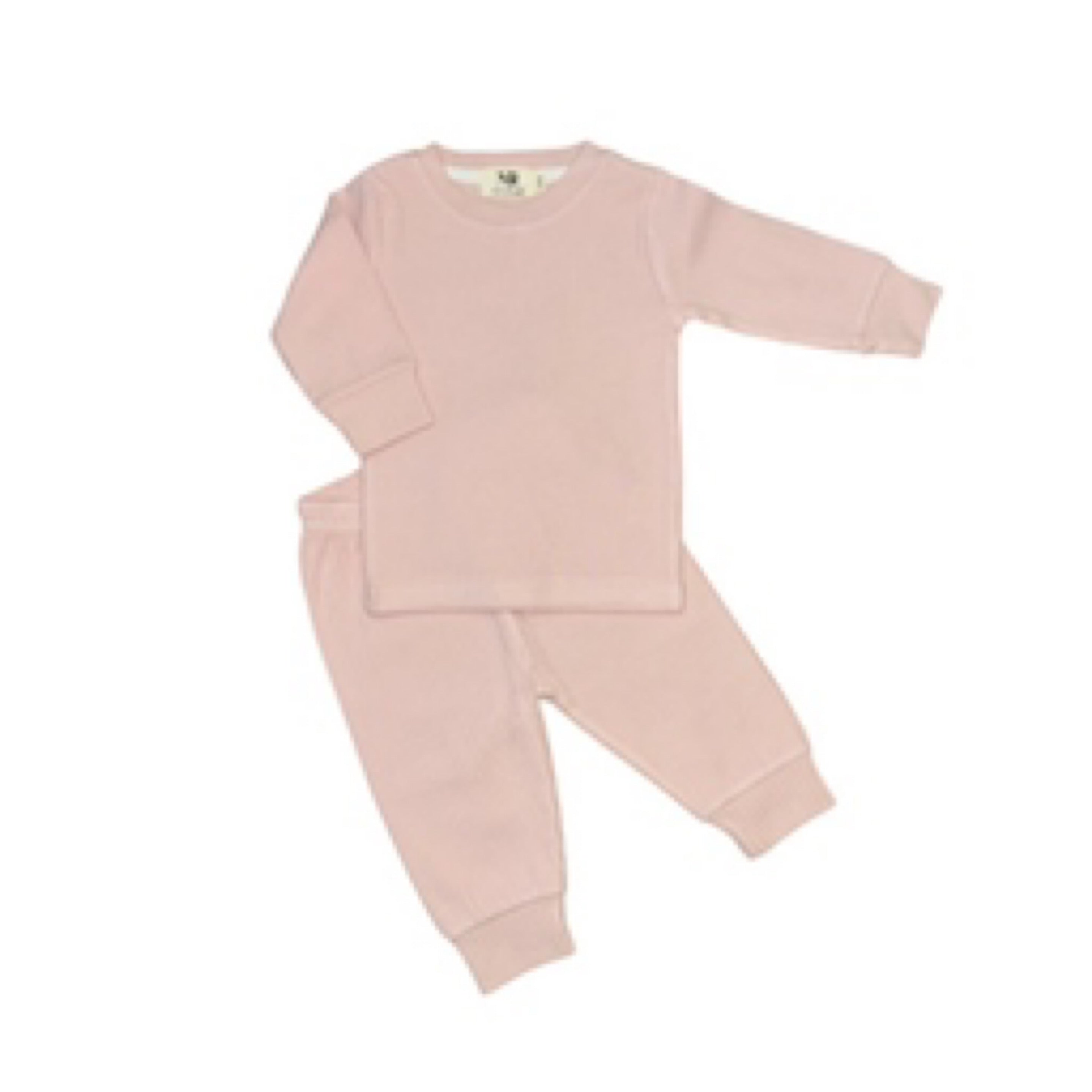 NR COTTON RIBBED 2PC SET | BABY PINK