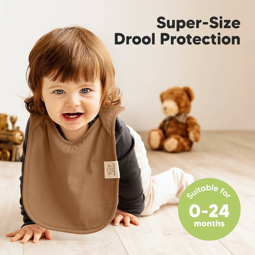 NR KEABABIES 8-PACK HALLO DROOL BIBS | TERRACOTTA