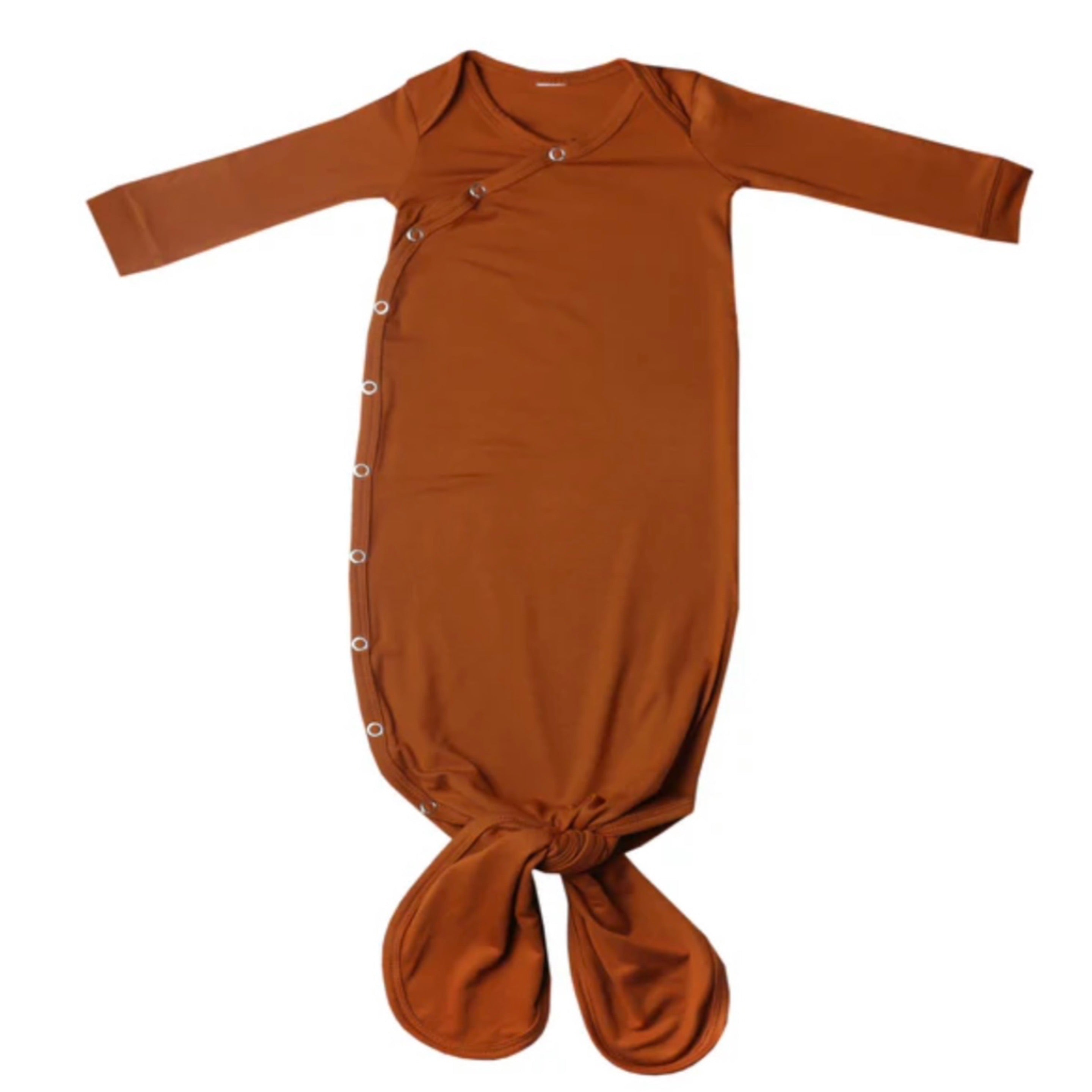 NR COPPER PEARL KNOTTED SLEEP GOWN | POWELL BURNT BROWN
