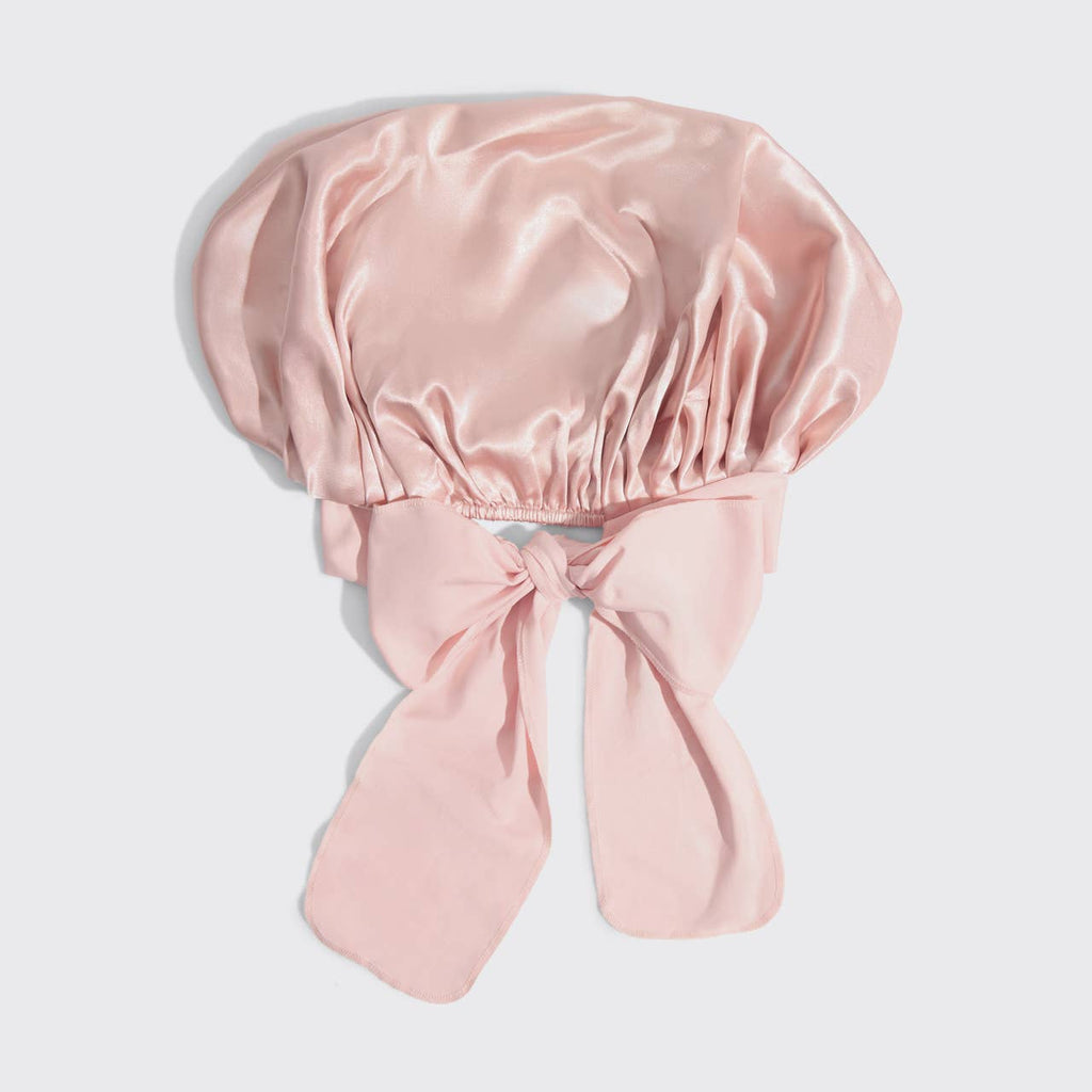 NR KITSCH ADJUSTABLE OVERSIZED SATIN BONNET | BLUSH