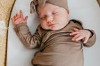NR COPPER PEARL KNOTTED SLEEP GOWN | GOBI LIGHT BROWN
