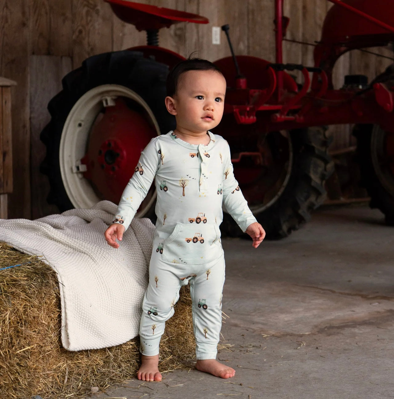 NR BELAN J LONG SLEEVE POCKET ROMPER | TRACTOR