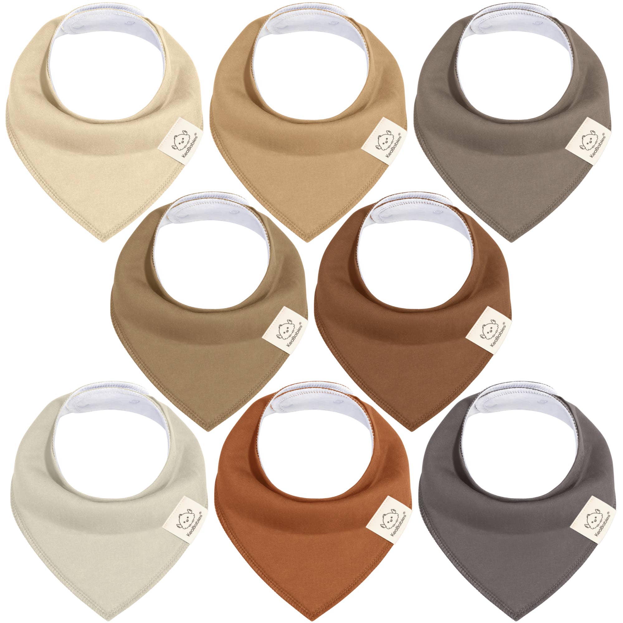 NR KEABABIES BABY BANDANA BIBS | 8-PACK | TERRACOTTA