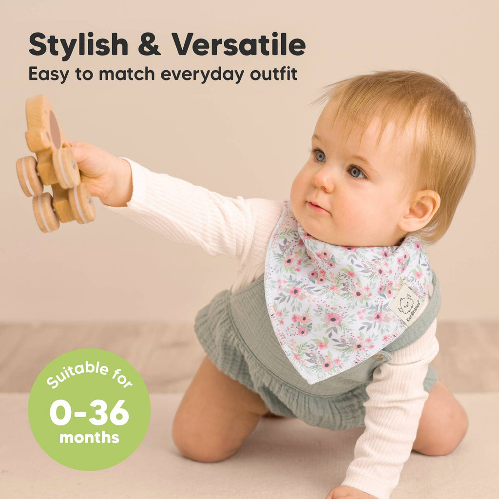 NR KEABABIES BABY BANDANA BIBS | 8-PACK | FLOURISH