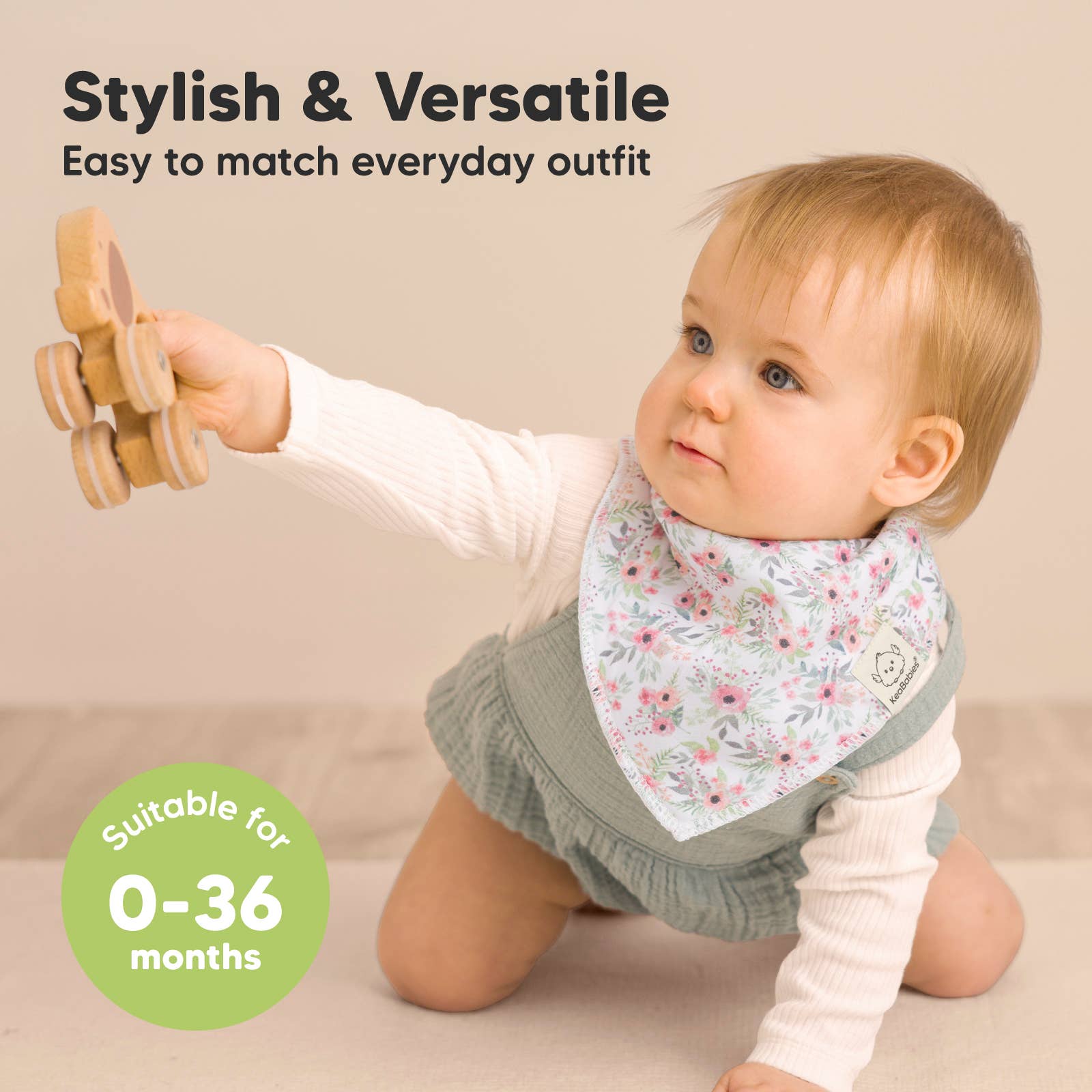 NR KEABABIES BABY BANDANA BIBS | 8-PACK | FLOURISH