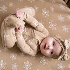 NR PIP + PHEE BAMBOO FOOTED SLEEPER | CAFE FLORAL | NEWBORN