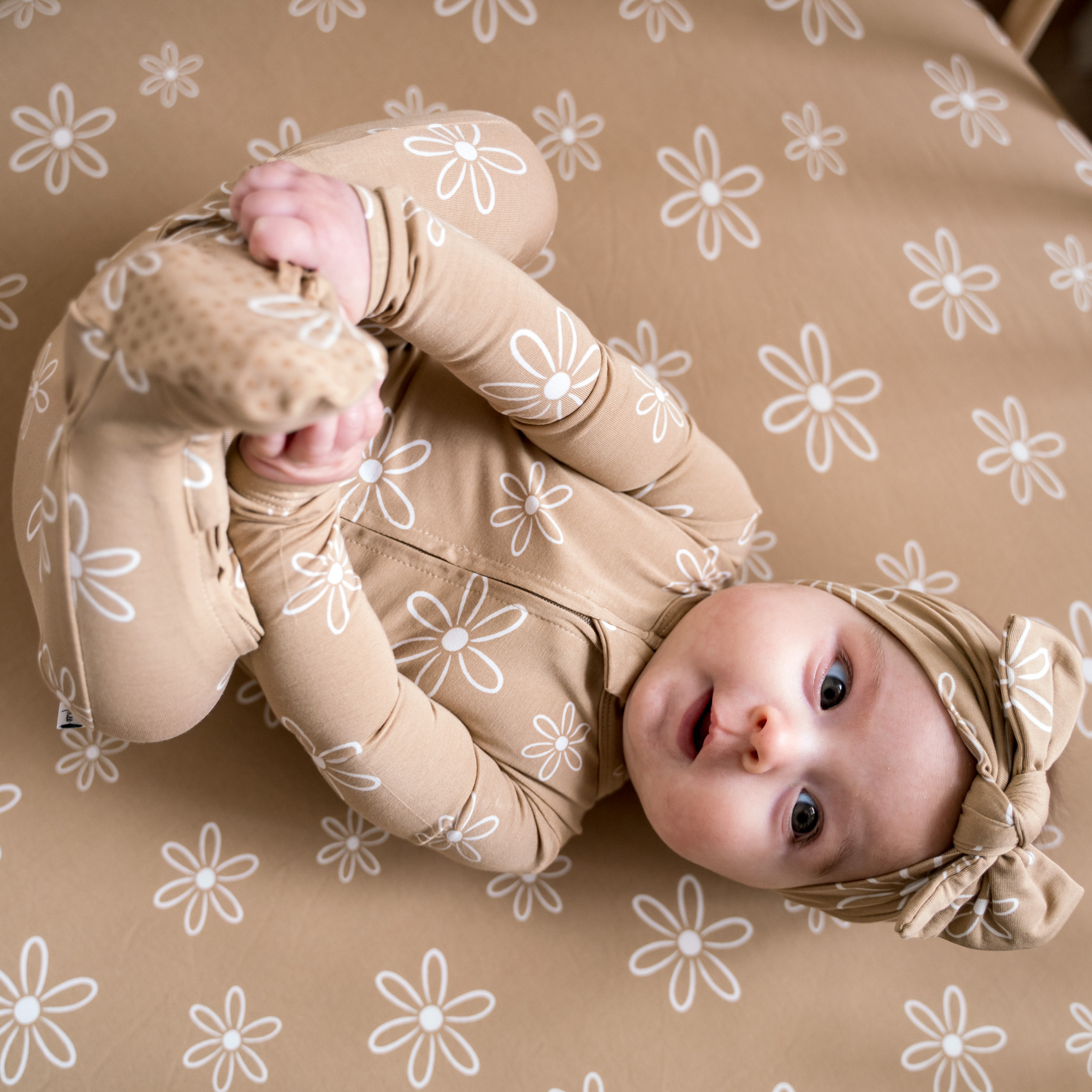 NR PIP + PHEE BAMBOO FOOTED SLEEPER | CAFE FLORAL | NEWBORN
