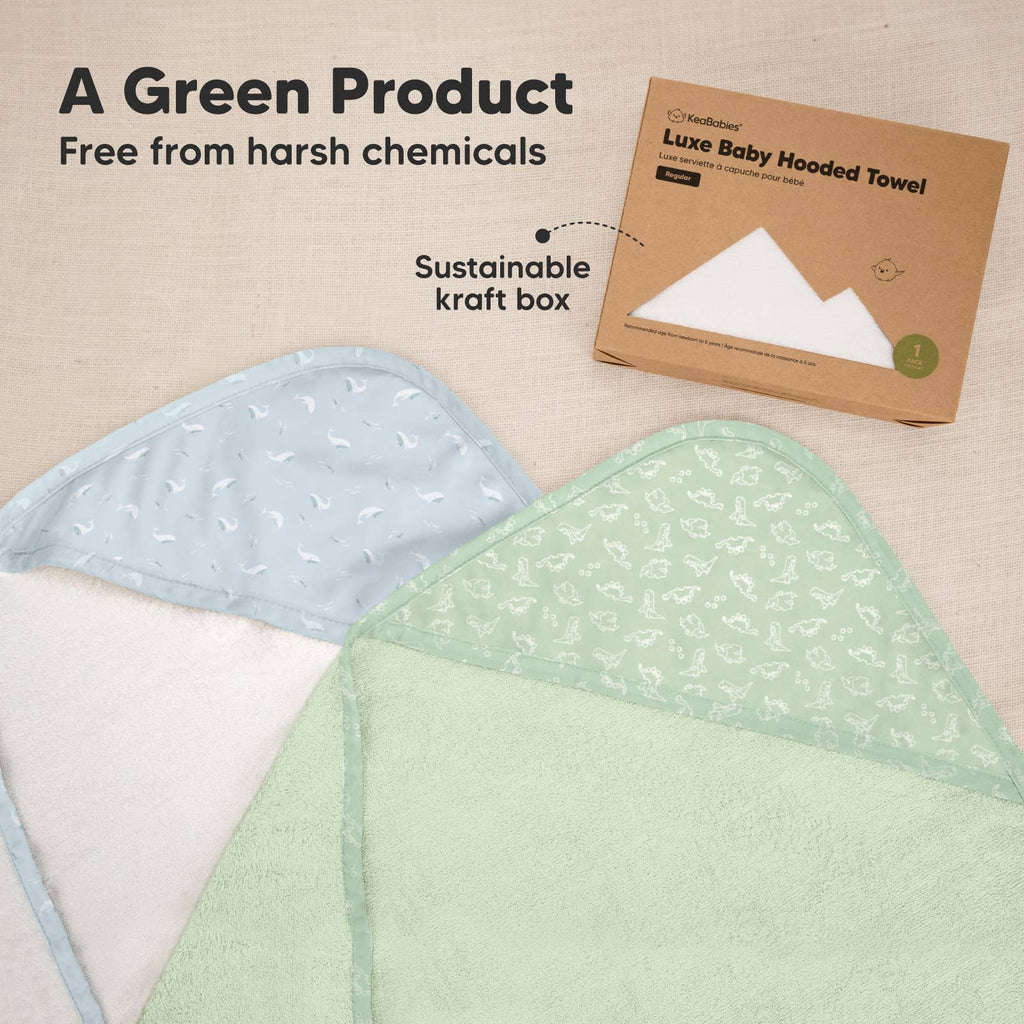 NR KEABABIES LUXE HOODED TOWEL | 35x35 | DINOS