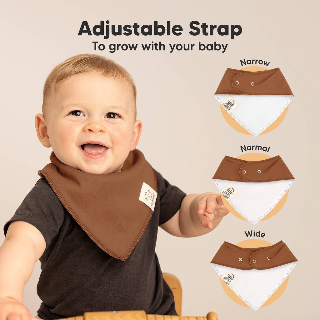 NR KEABABIES BABY BANDANA BIBS | 8-PACK | TERRACOTTA