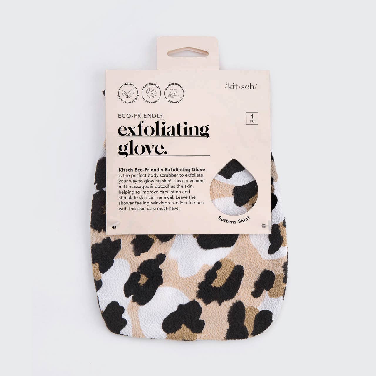NR KITSCH EXFOLIATING GLOVE | LEOPARD