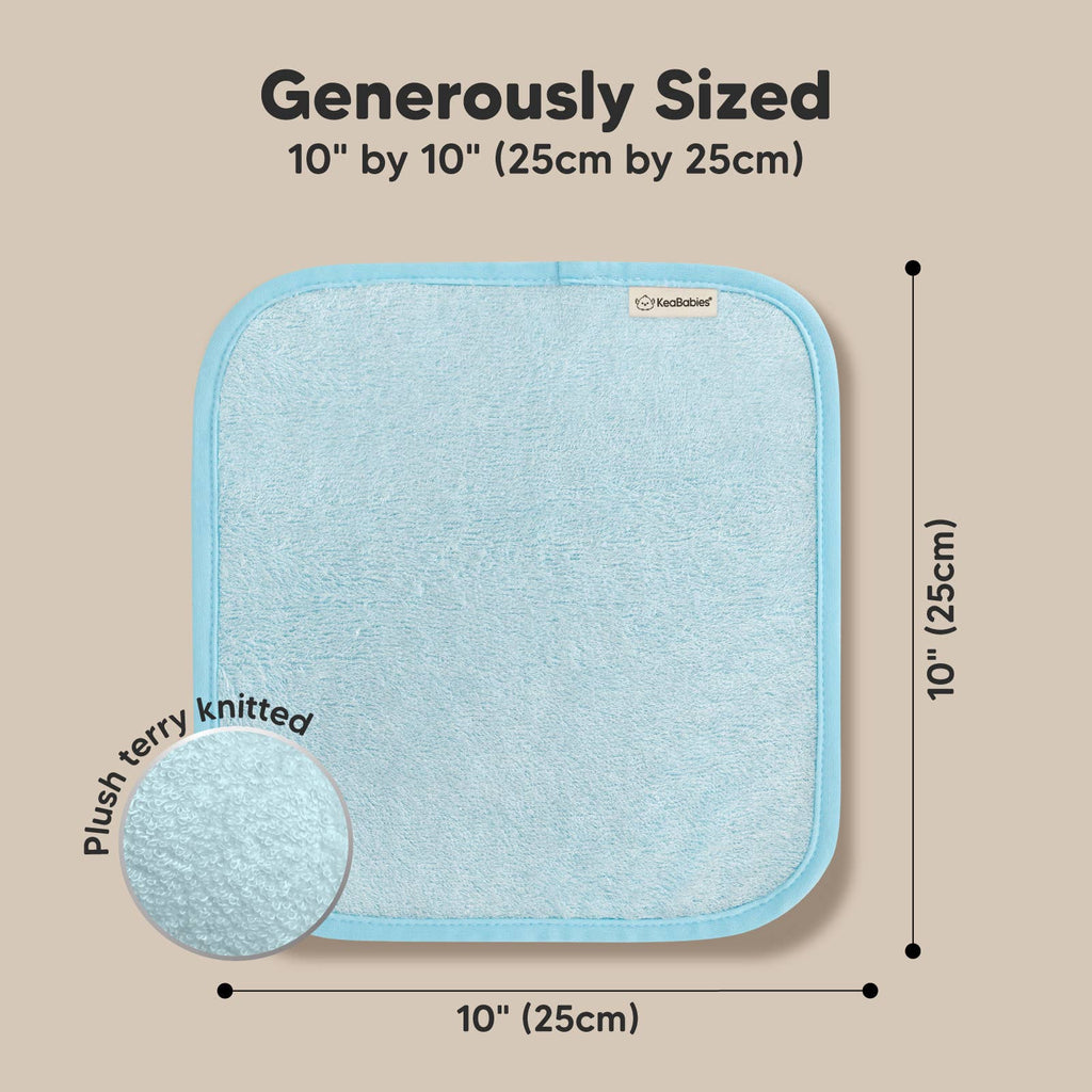 NR KEABABIES WASH CLOTHS | 6 PACK | BRAVO BLUE