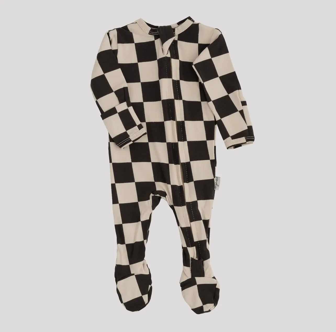 NR PIP + PHEE CHARCOAL CHECKS SLEEPER