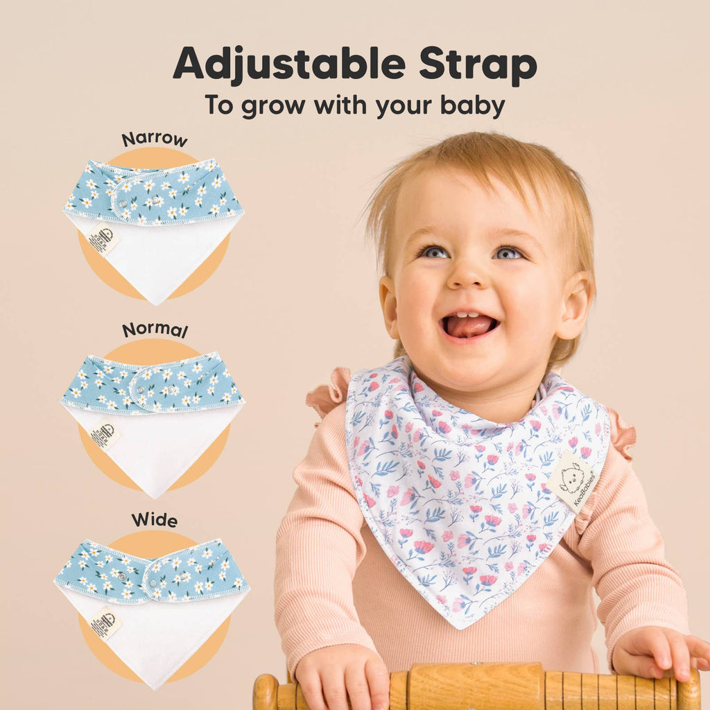 NR KEABABIES BABY BANDANA BIBS | 8-PACK | FLOURISH