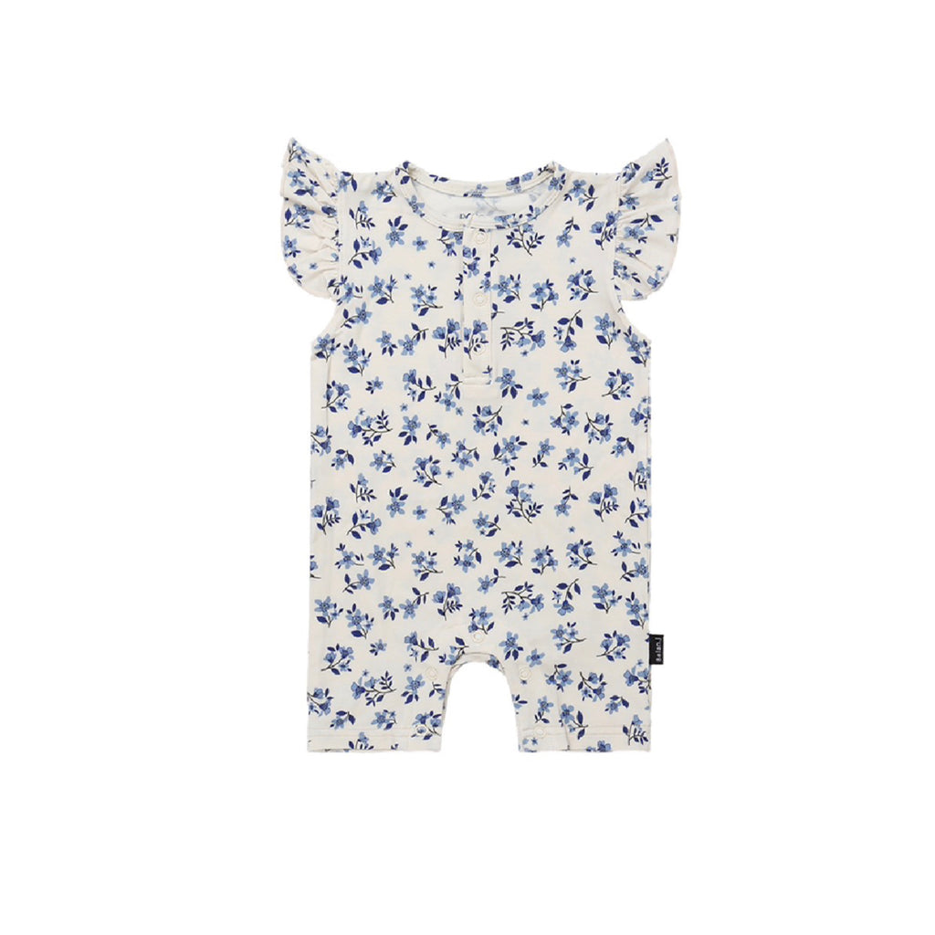 NR BELAN J BLUEBELLS | RUFFLED SLEEVES SHORTALL ROMPER