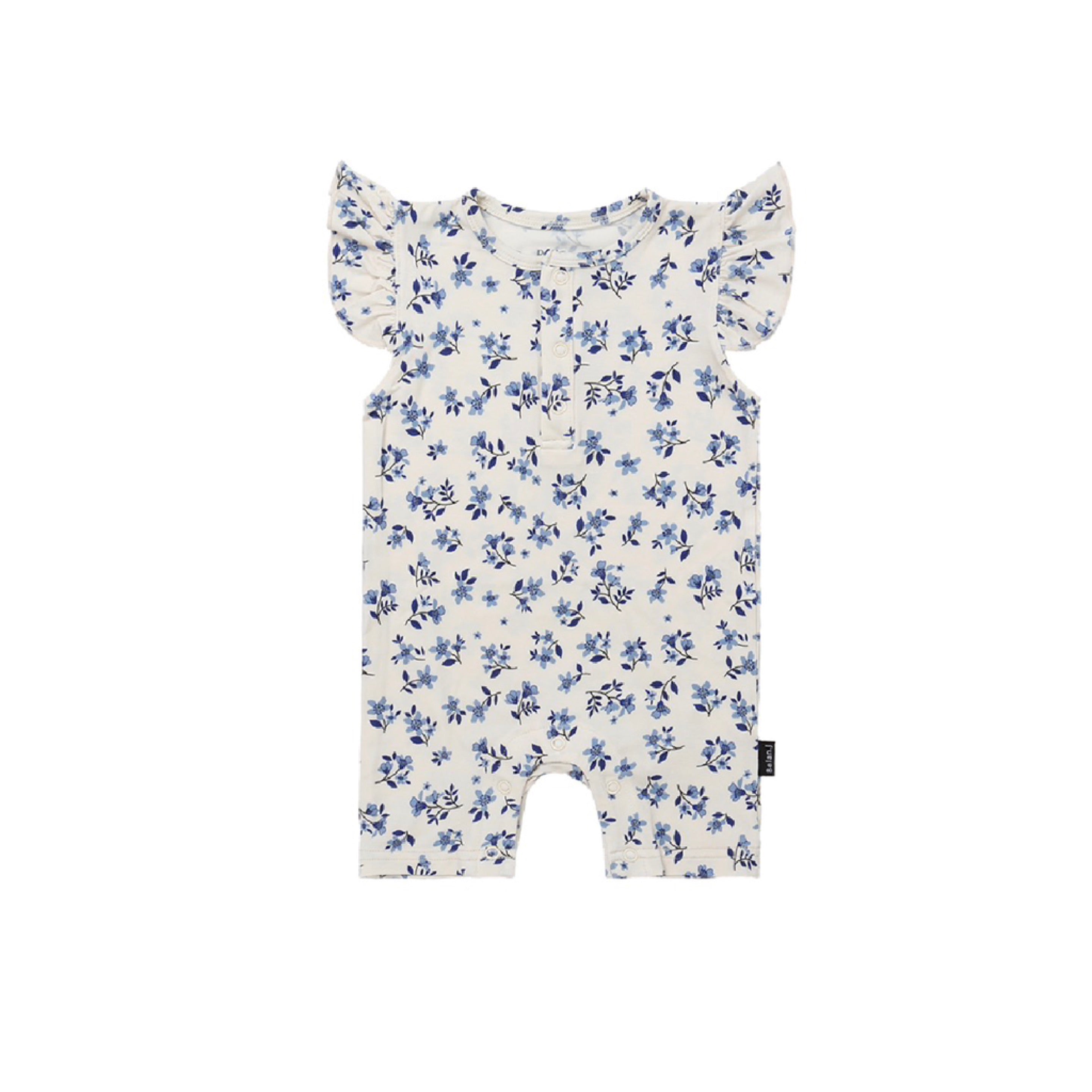 NR BELAN J BLUEBELLS | RUFFLED SLEEVES SHORTALL ROMPER