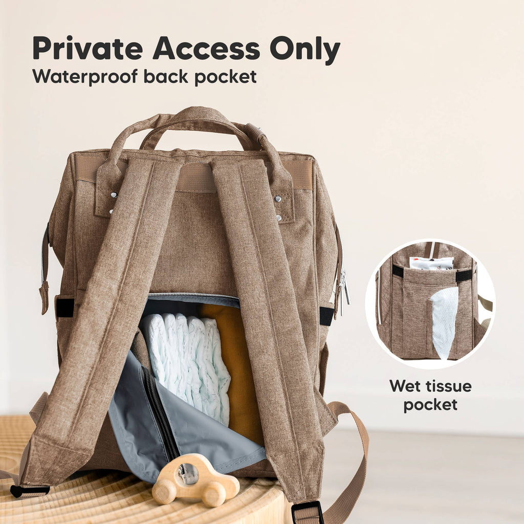 NR KEABABIES DIAPER BAG BACK PACK | COFFEE