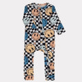 NR PIP + PHEE BAMBOO FOOTLESS SLEEPER | TEAL SMILEYS