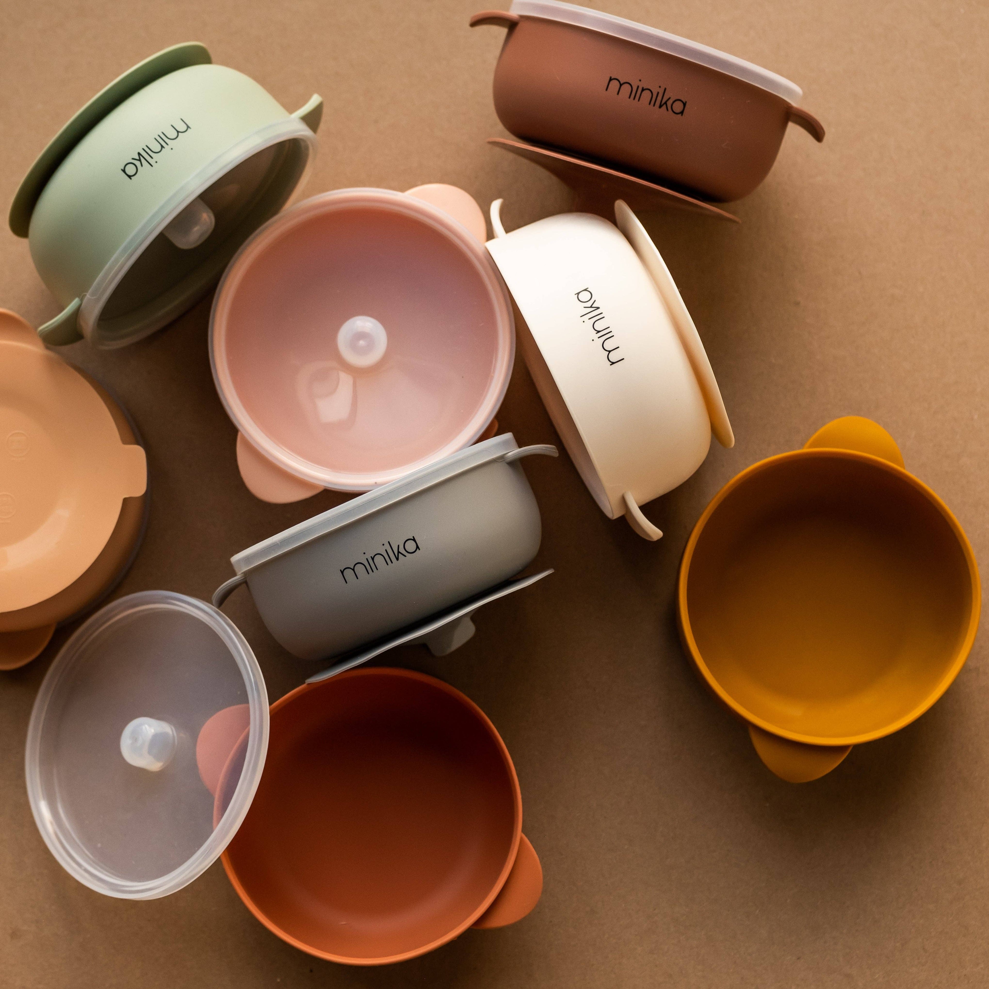 NR MINIKA SILICONE BOWL + LID | SAGE