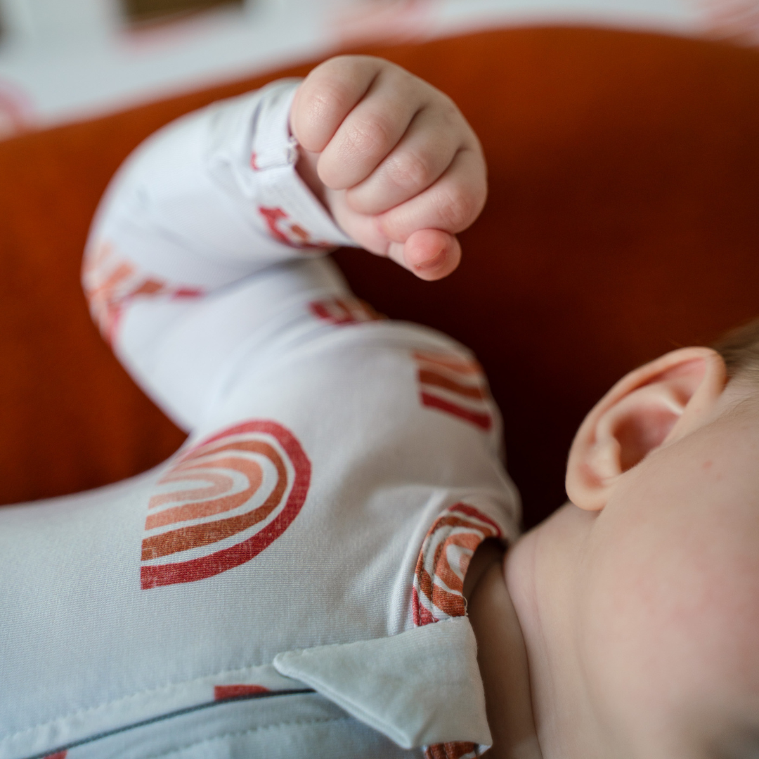 NR PIP + PHEE BAMBOO FOOTED SLEEPER | BROWN SMILEY | NEWBORN