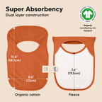 NR KEABABIES 8-PACK HALLO DROOL BIBS | BRICK