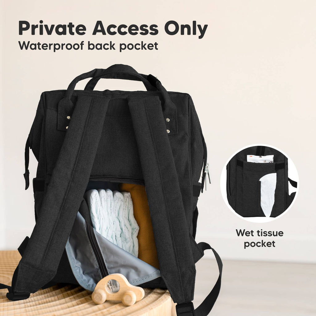 NR KEABABIES DIAPER BAG BACK PACK | TRENDY BLACK