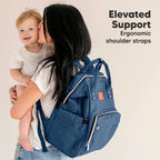 NR KEABABIES DIAPER BAG BACK PACK | STEEL BLUE