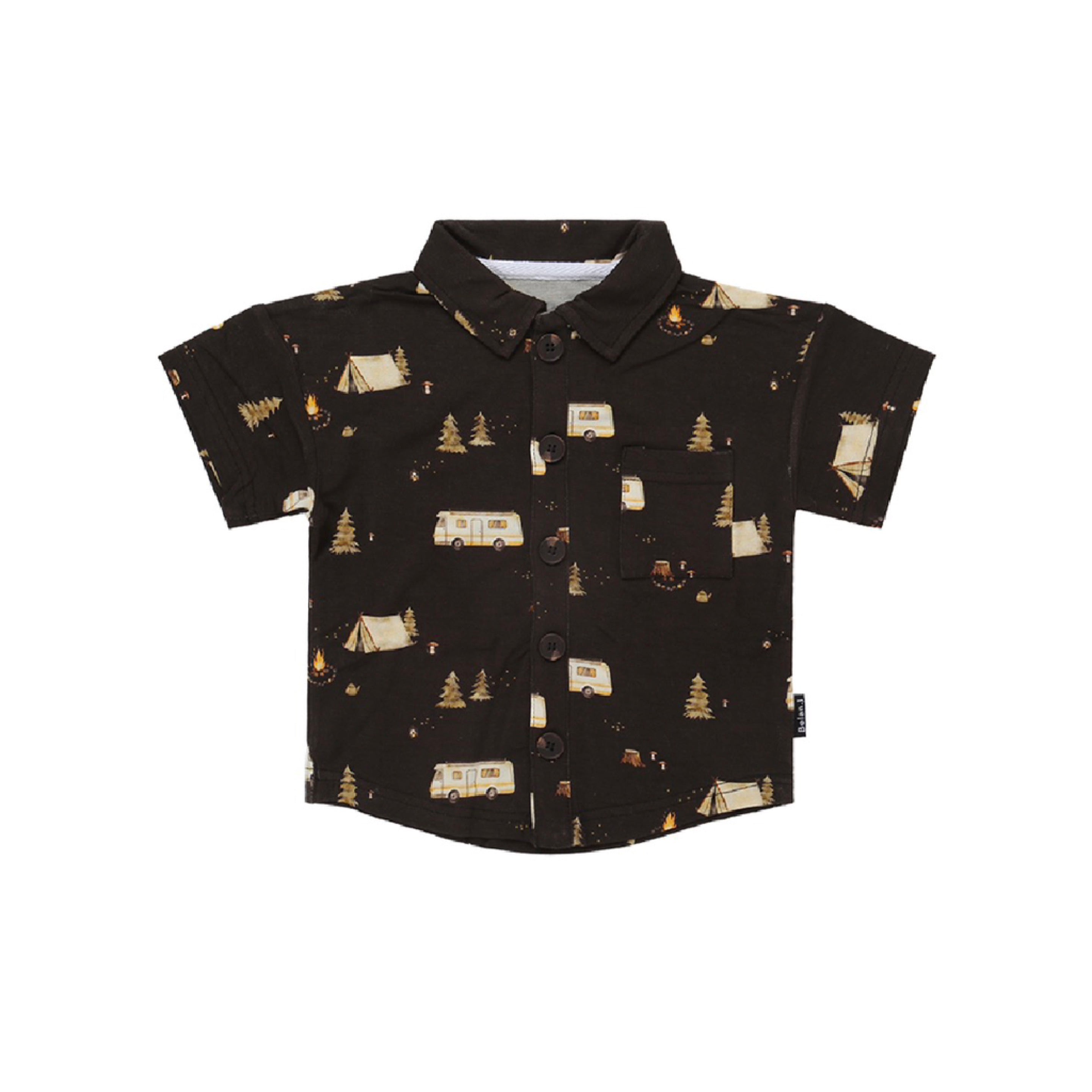 NR BELAN J NIGHT CAMP | SHORT SLEEVE BAGGY POLO SHIRT