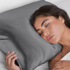 NR KITSCH SATIN PILLOWCASE | CHARCOAL